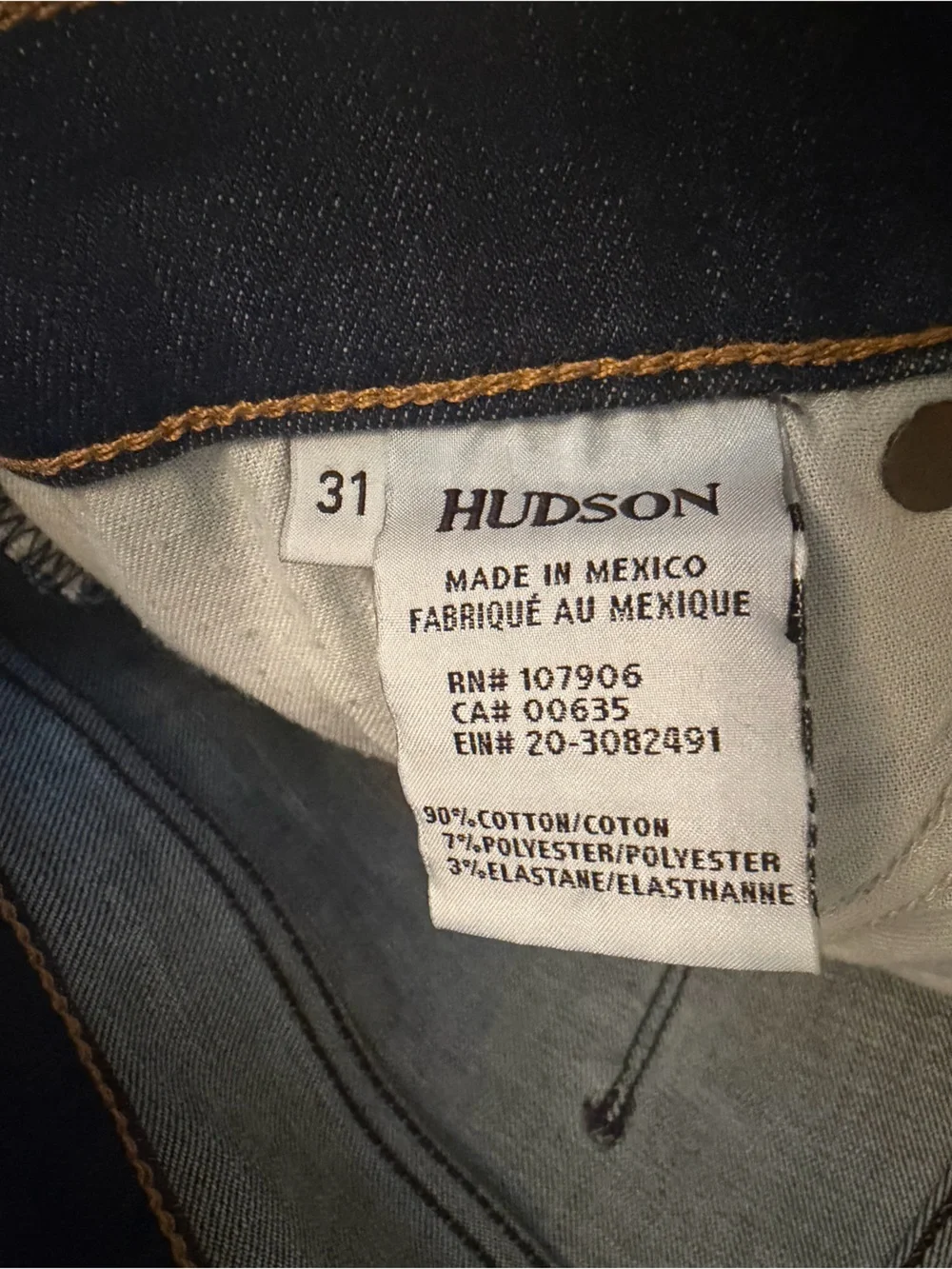 Hudson Jeans Dark Blue Wide Leg Flare Jeans